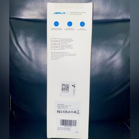 NEW‎ USB-C to USB-C 2.0 Nylon Charger Cable - Picture 3 of 4